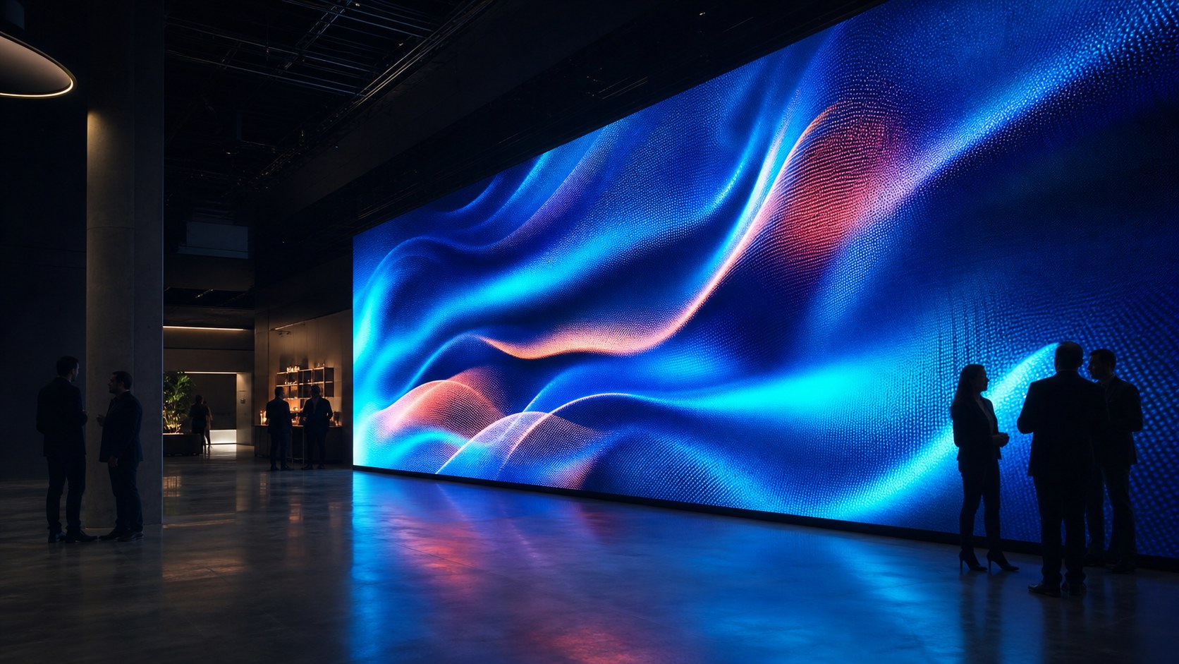 Large indoor LED wall in a premium event venue