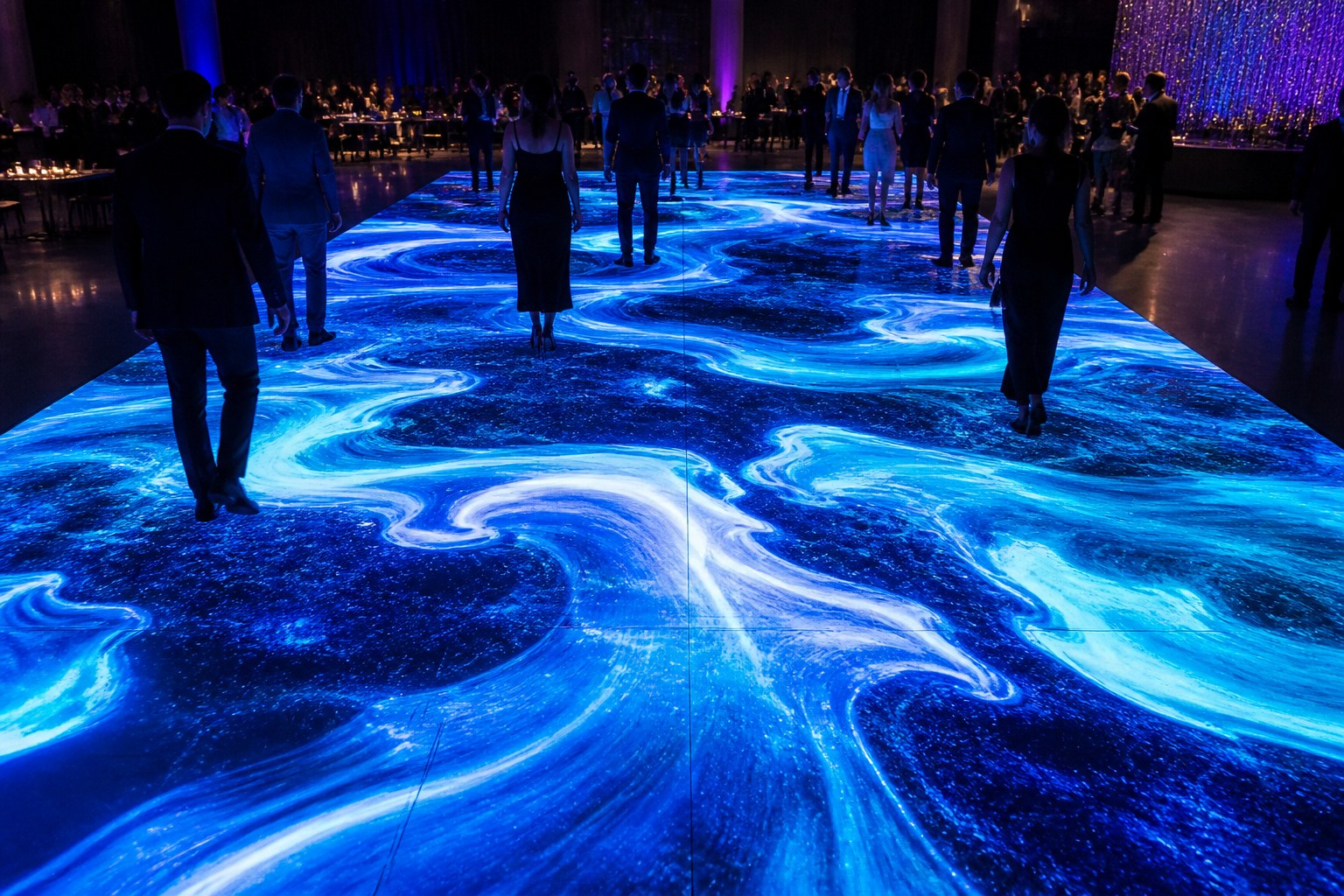Walkable LED floor at an immersive event